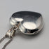 Vintage sterling silver heart locket pendant with sterling silver necklace, 7.3g total
